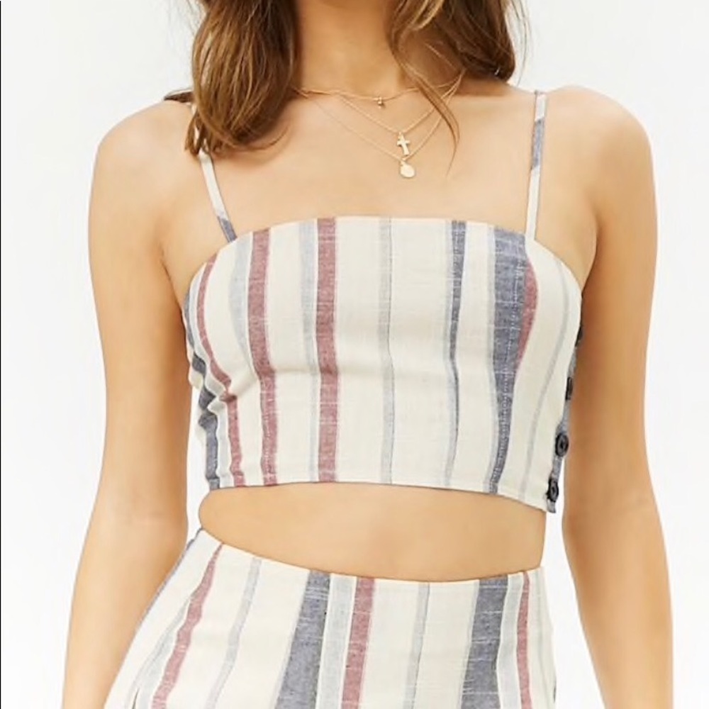 Striped cami crop top
